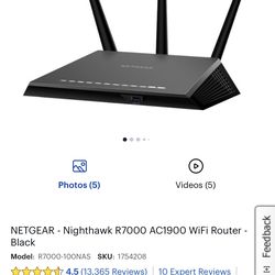 NetGear Nighthawk Router AC1900 R7000