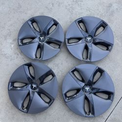 Tesla Model 3 Aero Wheel Covers Set of 4 Black And Gray