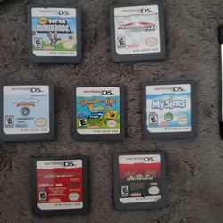 7 Nintendo DS Games & Retractable Stylus 