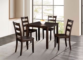 Dining set 5 pc Espresso finish, New Especial price