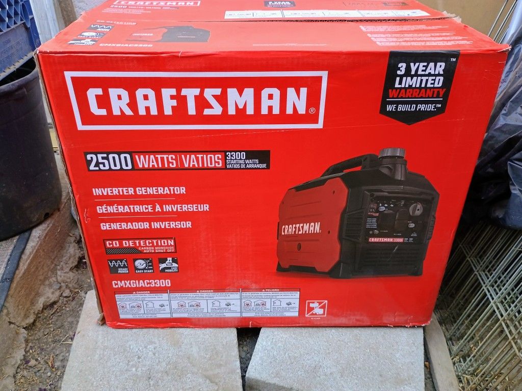 Craftsman 3300 Watt Generator Inverter With 2500 Running Watts