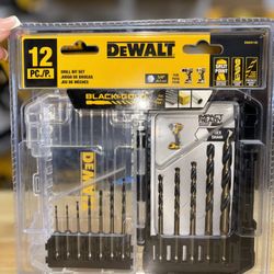 DEWALT Black and Gold Impact Ready Metal Twist Drill Bit Set (12-Piece)