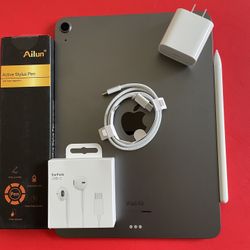 Apple IPad Air 5th Generation (10.9” Liquid Retina/ M1 chip / 2022 Model) 64GB with pen, keyboard case & Accessories (256gb $499)