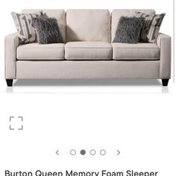 Like NEW - Burton Queen Sleeper Sofa