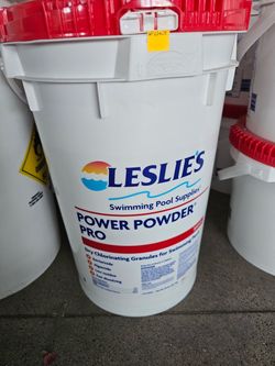 Leslie's Power Powder Pool Chlorine 50lb Bucket