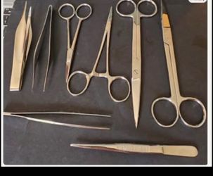Forceps, Scissors & Forceps - Stainless Steel (8 Pcs)