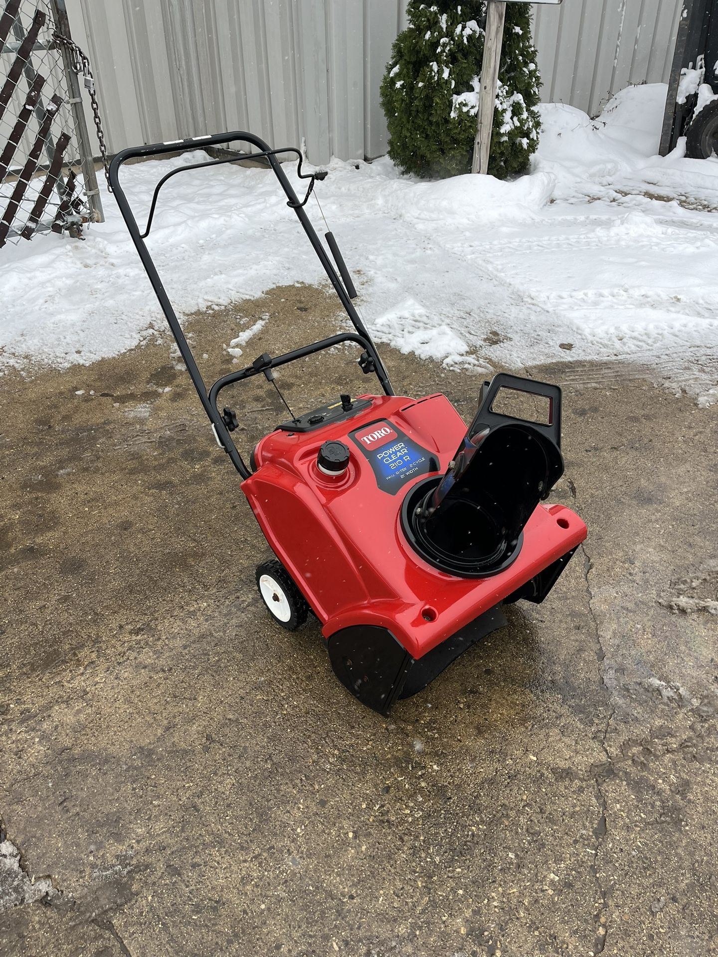 For sale a power clear 210R toro snow blower.21 inch wide,2cycle motor. Cash only. It is in good working condition.