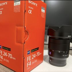 SONY Lens ZEISS 24-70 Never Used. ****IF POSTED, STILL AVAILABLE****