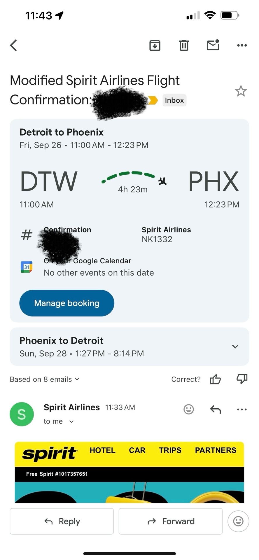 2 Round Trip Ticket Flight From Detroit To Phoenix