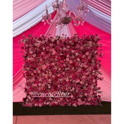 Flower Backdrop And Marquee Letters 