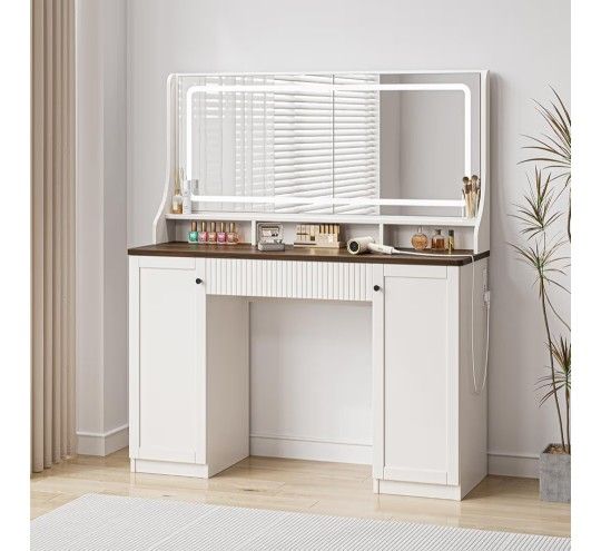 White Large Vanity