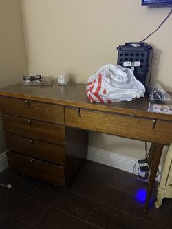 Brown Wood Office Desk 