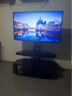 Modern LG TV and stand combo