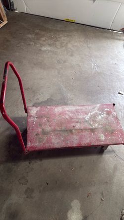 Red 24” x 48” metal flat cart