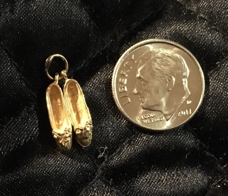 14K Ballet Slippers Charm