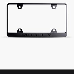 Tesla Model Y License Plate Frame OEM Silver