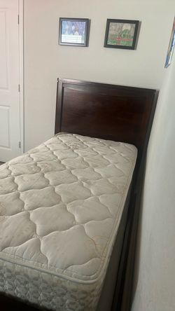 Twin Bed Frame with Mattress