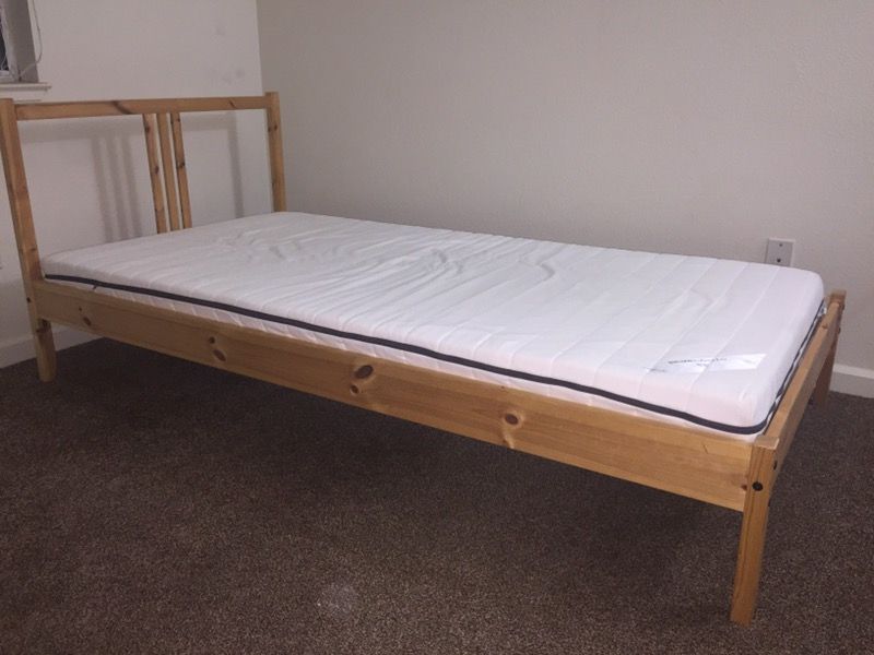 IKEA FJELLSE bed frame (includes bed base + mattress)