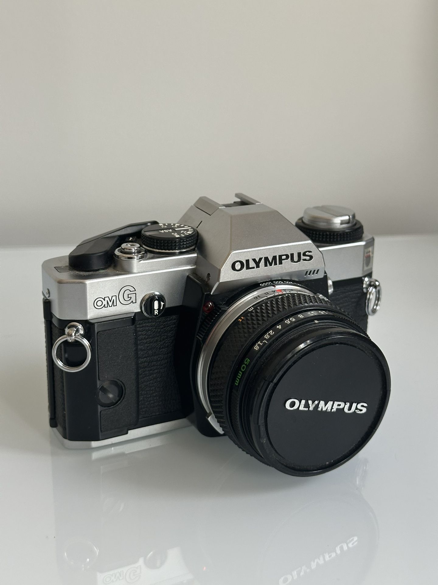 Vintage Camera Olympus omG + Two Lenses, Flash and bag