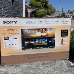 75” Sony smart 4k Bravia 7 mini led tv