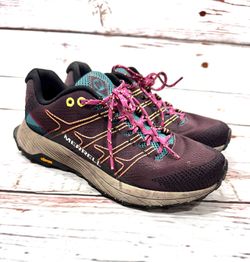 Merrell Moab Flight Burgundy Red Women Outdoors Hiking Trail Shoes Size 8.5