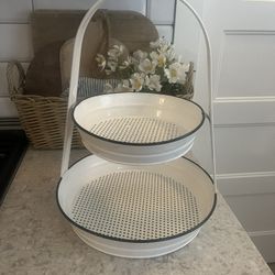 Metal 2 Tiered Tray $20