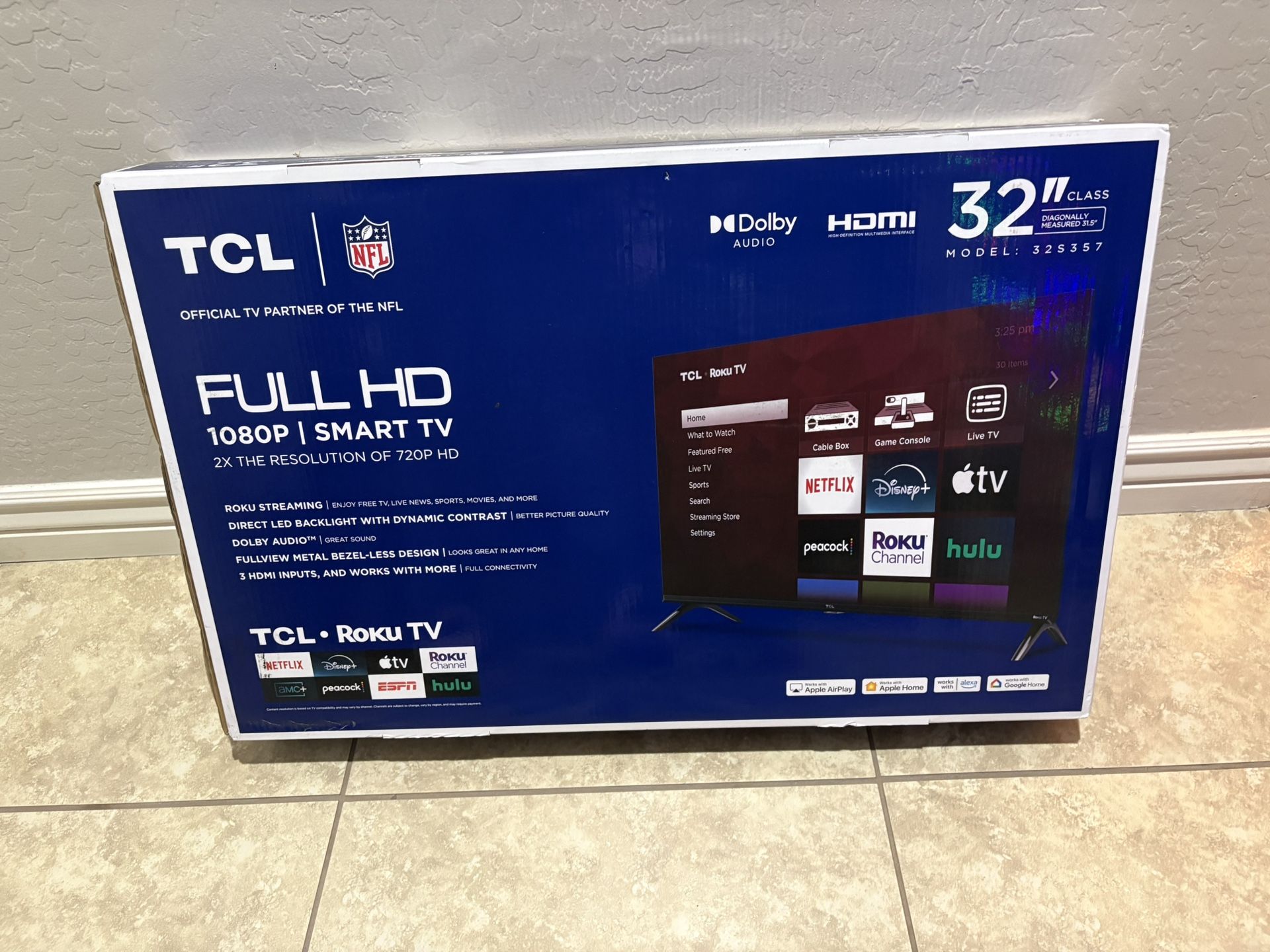 NEW..! 32” TCL Smart Tv•Roku Tv