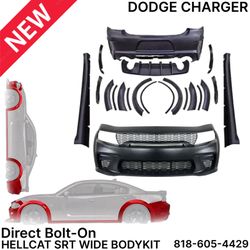 15-23 Dodge Charger Hellcat SRT SCAT PACK FRONT REAR BUMPER WIDE BODYKIT FLARES SKIRTS DIFFUSER RT GT SXT 