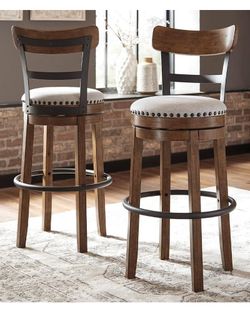 Valebeck 30.5in Brown High-Back Wood Bar Stool | SaleSumo INSANE DEAL (FIRM)