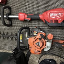 Echo trimmer,Milwaukee Powerhead w/attachments