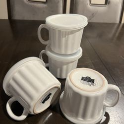 Set Of 4 Soup Bowls With Lids 