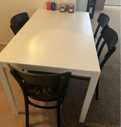 Dining table with four chairs