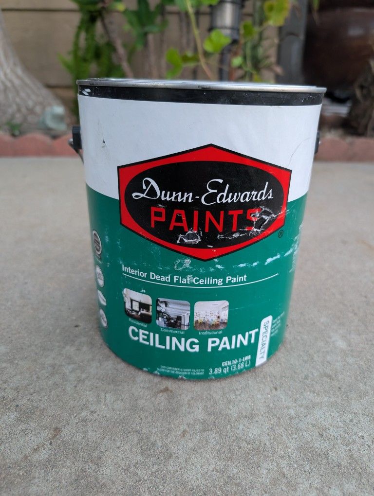 Dunn Edwards Interior Dead Flat Ceiling Paint 1 Gallon