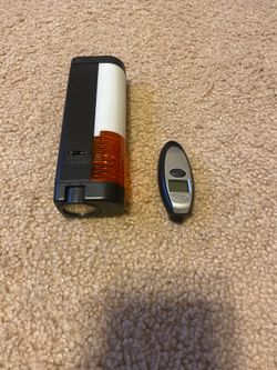 Tire air pressure gage and 3 way flashlight