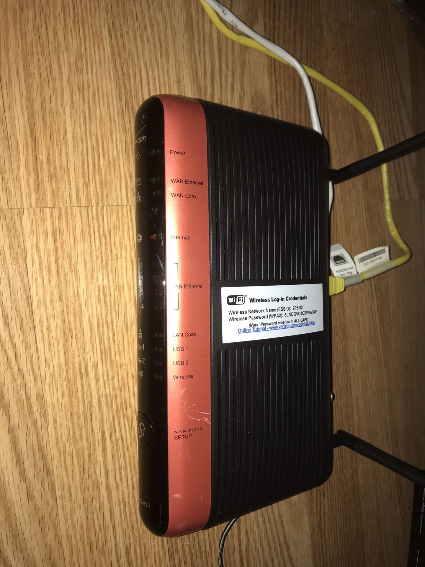 Verizon Actiontec FIOS Modem Router MI424WR Rev 1 WiFi Wireless