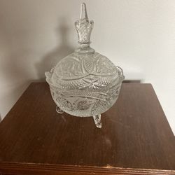 Glass candy dish