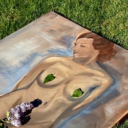 Woman’s Figure Oil Painting Original - 99’ Artist Unknown