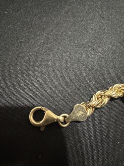 gold bracelet, Rope chain