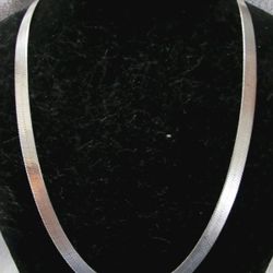 Sterling Silver Herringbone Necklace