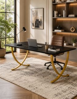 Marble look desk