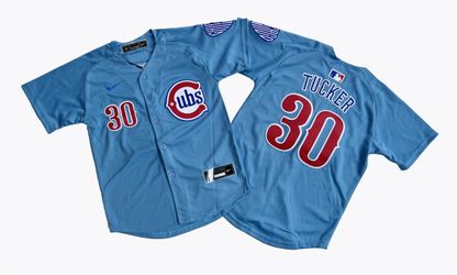 Chicago Cubs #30 Kyle Tucker  Jersey Retro Blue Edition S-2XL Size