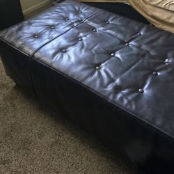 Large Leather Ottoman 