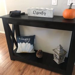Custom Wood Entryway Farmhouse Console Table.