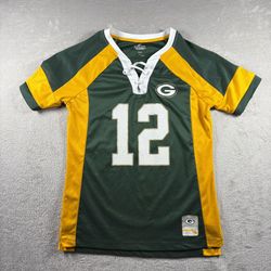 Green Bay Packers Majestic Jersey Women’s S #12 Aaron Rodgers Fan NFL #757