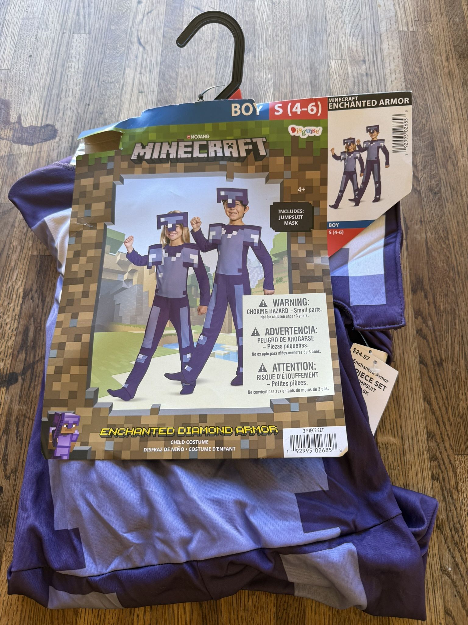 New Halloween Minecraft Enchanted Armor Boy Costume Size (S) (4/6) $10