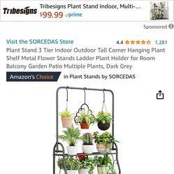 Plant Stand 3 Tier in Or Out Dor 