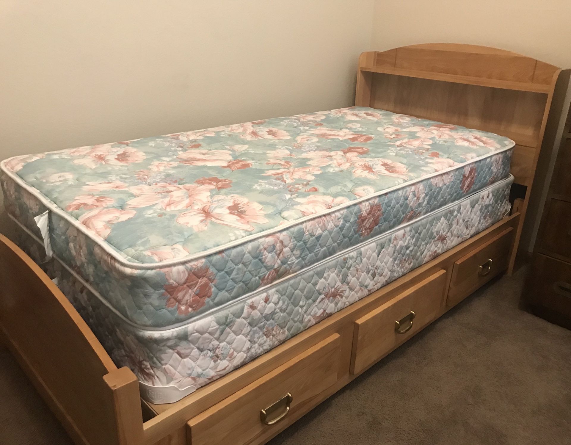 Twin captain bed & dresser