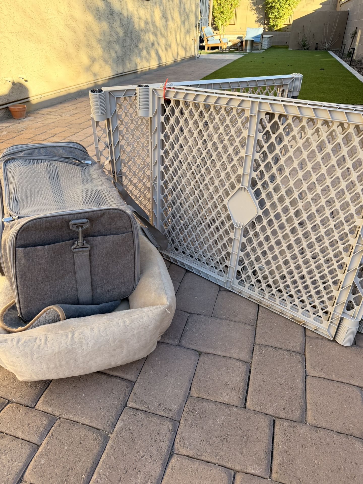 Small Dog Carrier, Bed And Gate