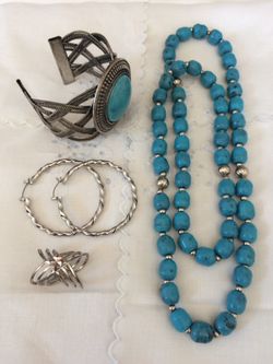 Turquoise & silver Jewelry sets
