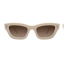 Women's Sunglasses. Illesteva Brand.Cream/Brown Gradient. Cateye  Hand Made In italy